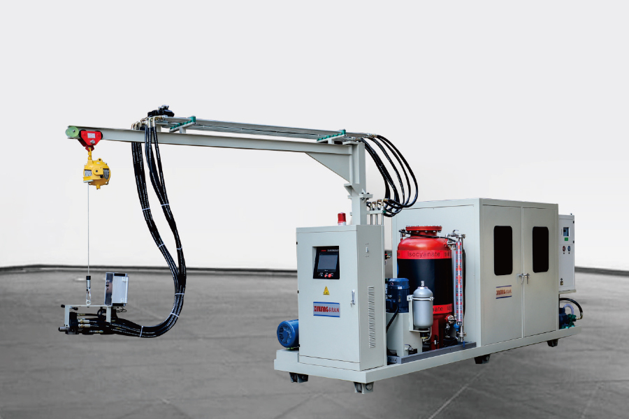 Cyklopentánový polyuretán Vysokotlakový penový vstrekovací stroj s dráhou Cyklopentánový polyuretán Vysokotlakový penový vstrekovací stroj s dráhou